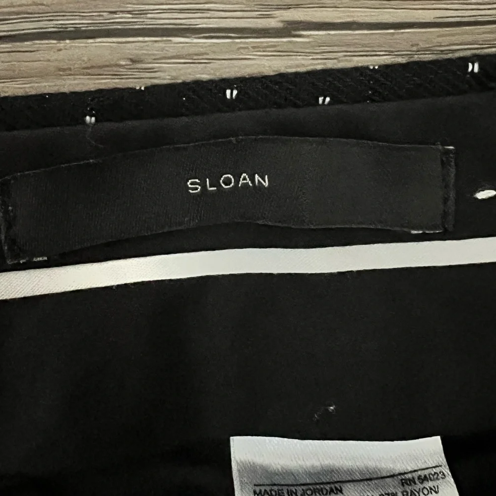 Banana Republic Sloan Ankle Black and white Polka Dot Straight Leg Career Pants - Picture 12 of 15